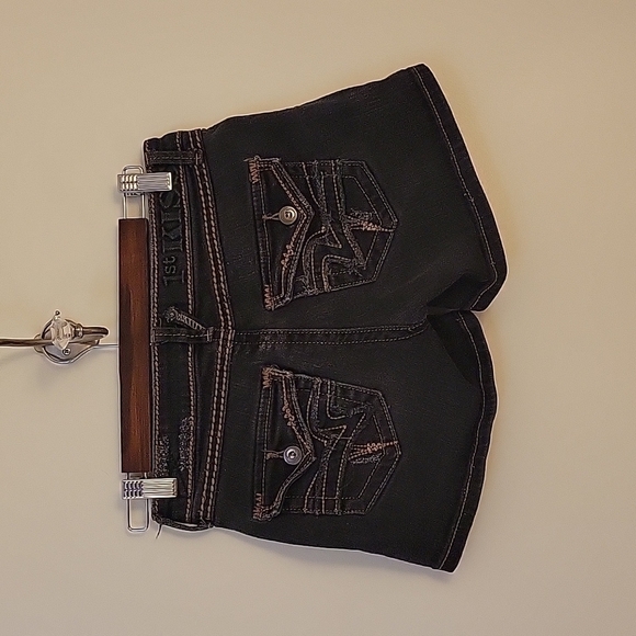 3/$30 1ST KISS Black Denim Booty Shorts - Picture 3 of 8